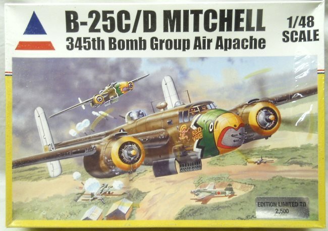 Accurate Miniatures 1/48 B-25C / B-25D Mitchell 345th Bomb Group Air Apache -  'Red Wrath' - (B25C/D), 480030 plastic model kit